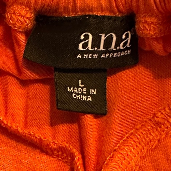 A.N.A. Orange Jersey Knit Halter Maxi Dress with Wood Beading Details - Picture 7 of 7